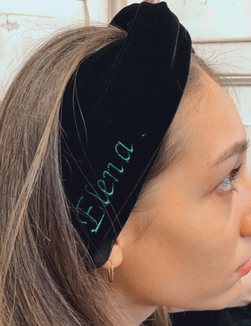 Fascia in velluto personalizzata